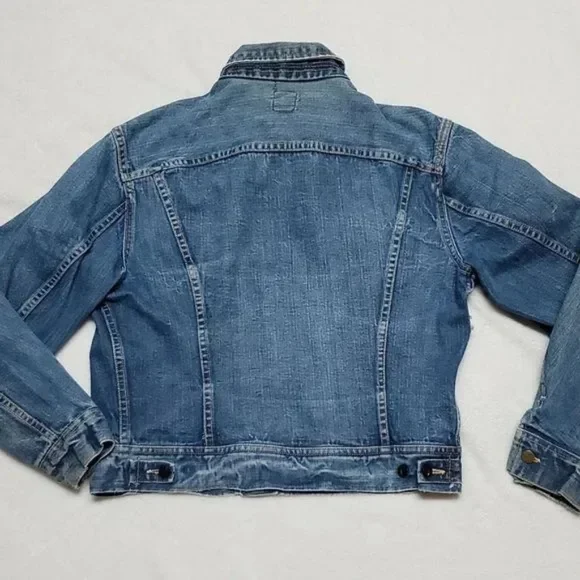 1960s Vintage Lee Sanforized 101-J USA Union Made Distressed Denim Jacket - Picture 12 of 16